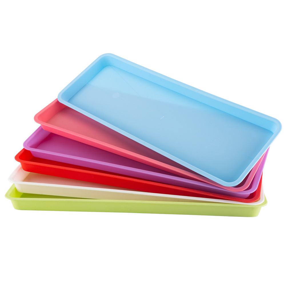 Drip Tray Saucer - プラスチック製植木受け皿 6個入り 長方形の水受けトレイ 屋内外用 花鉢用 床への水のこぼれを防ぐ