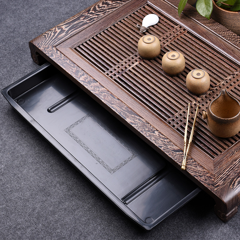 Drip Tray Saucer - 排水機能付きティートレイ、ドリップテーブルアクセサリー、ソーサー収納、木製ティートレイ、コーヒーテーブルウェア、バンデハ・マデラ、ホームプロダクツ