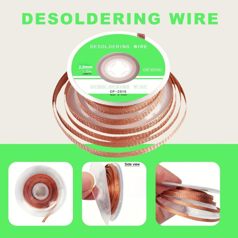 Copper Wire Roll - ノーケアはんだ除去用銅製はんだ除去ワイヤー、はんだ除去ロール、はんだ除去メッシュテープ（PCB回路基板、BGAチップ用）