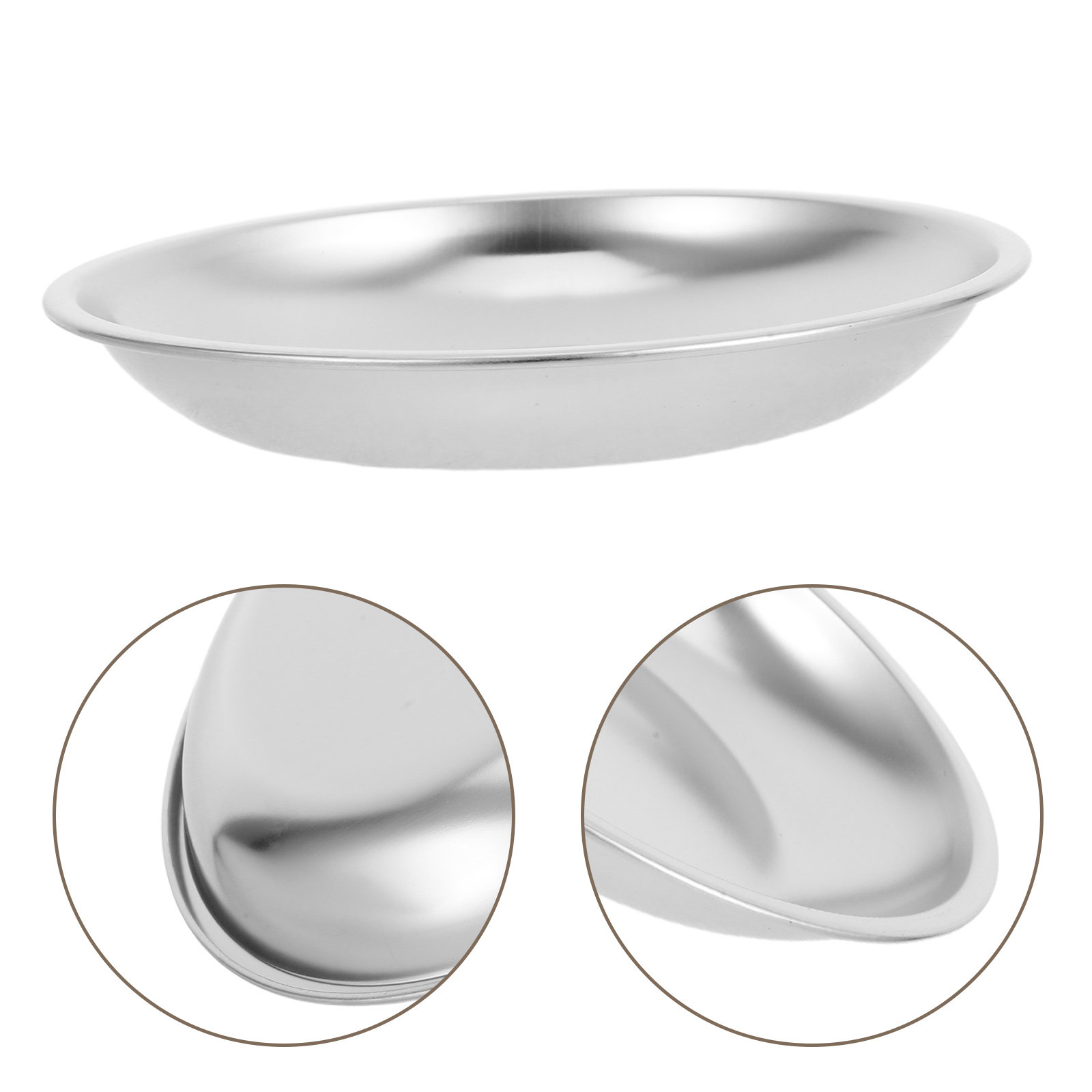 Drip Tray Saucer - ステンレス製ティーバッグソーサー、丸型金属製ティーバッグ皿、ティーポット用ドリップトレイ、家庭用オーガナイザー、コースター。