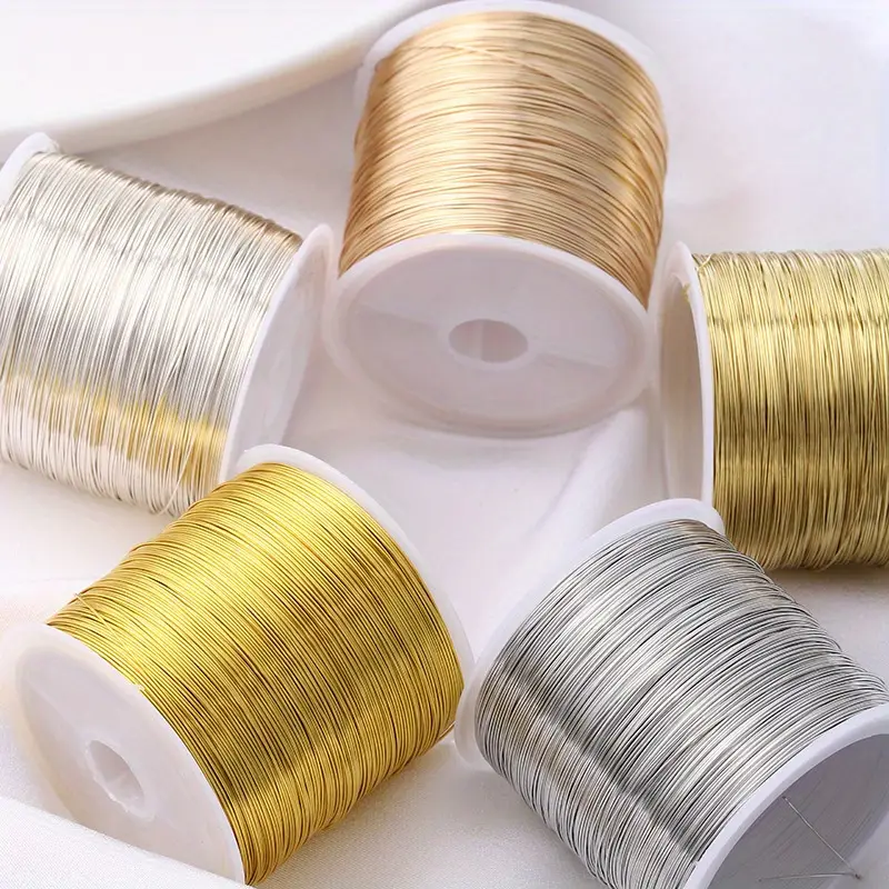 1 ロールゴールドスライバーカラー銅線 0.3-1.0 ミリ - Copper Wire Roll のレビューと価格